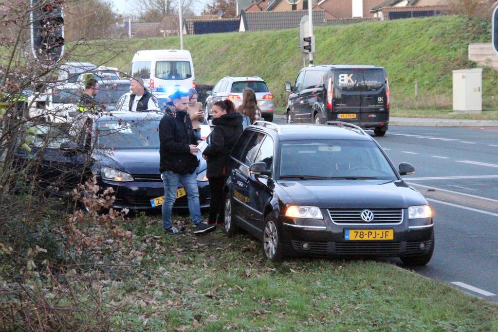 Schade na kop-staart aanrijding