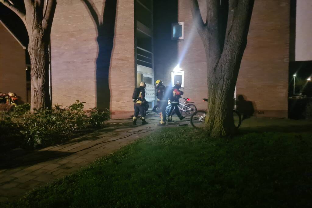 Brand in kelderbox van flat