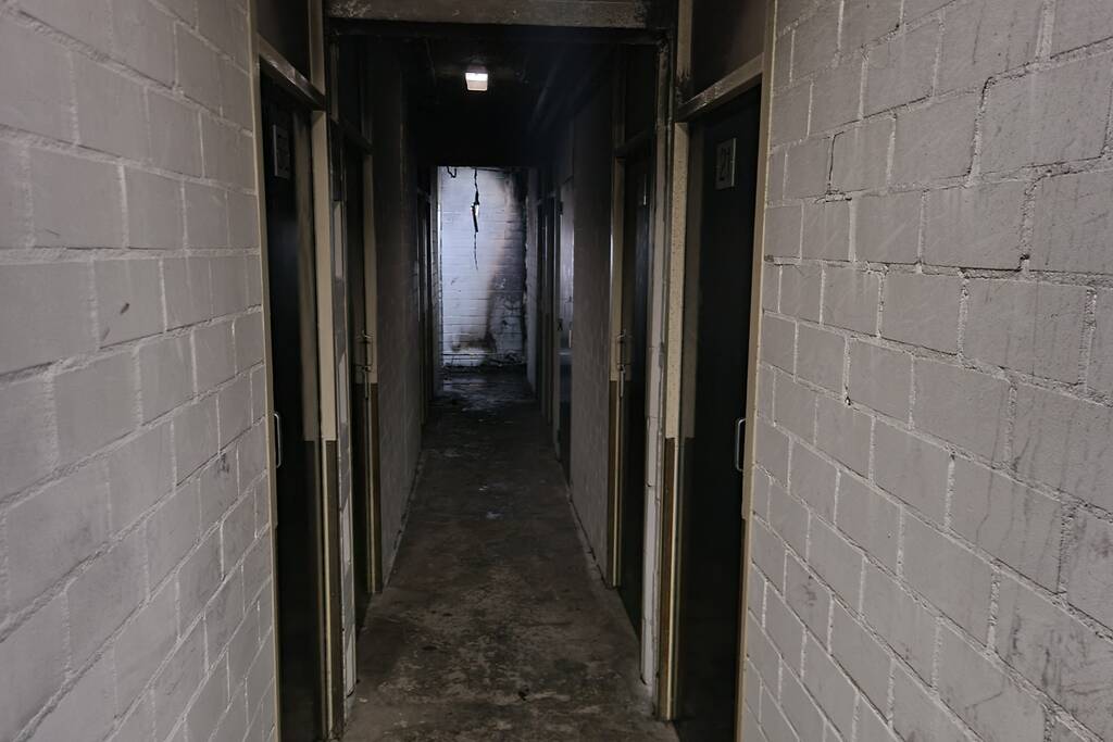 Brand in kelderbox van flat