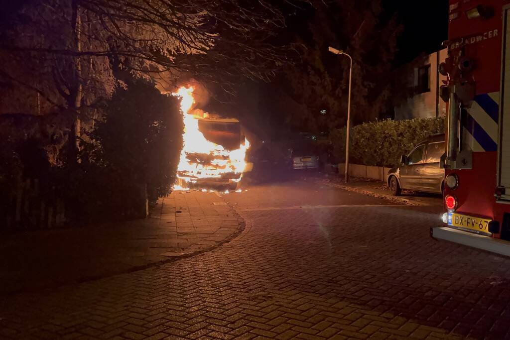 Camper verwoest door brand