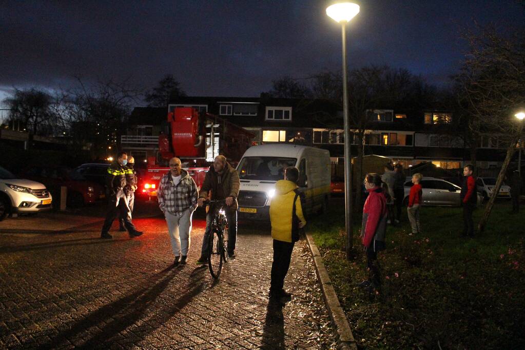 Veel bekijks bij brand in schoorsteen