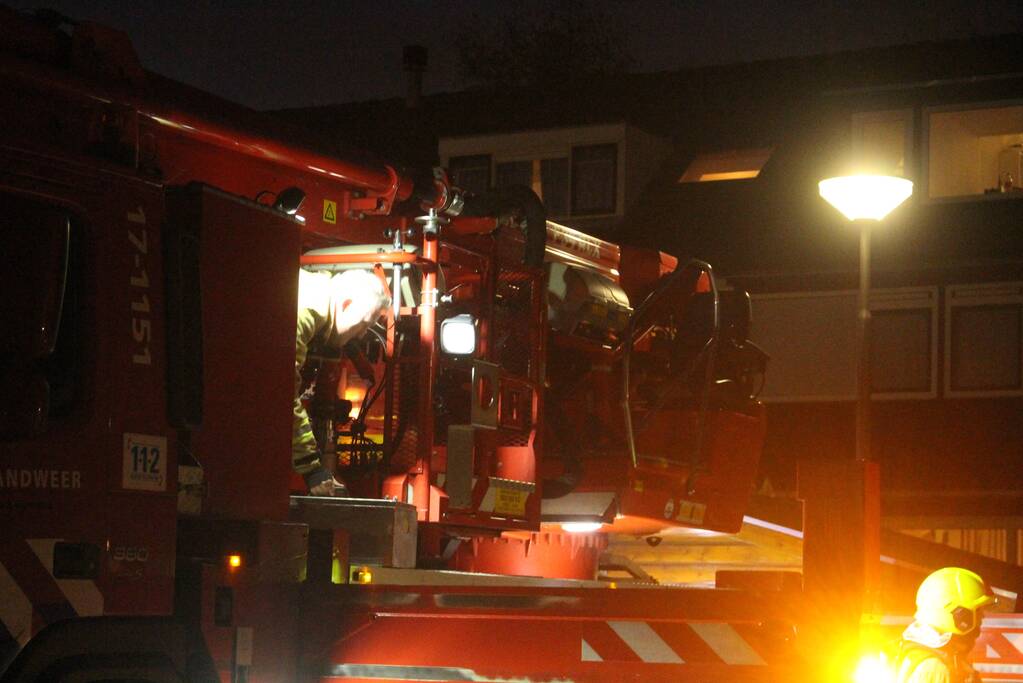 Veel bekijks bij brand in schoorsteen