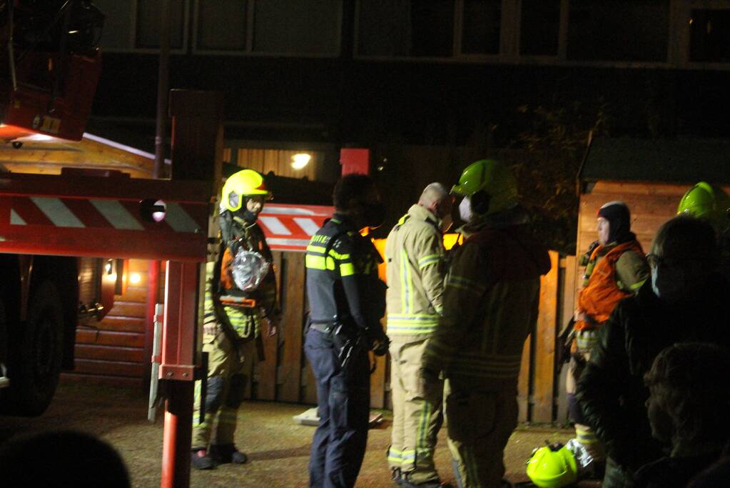 Veel bekijks bij brand in schoorsteen