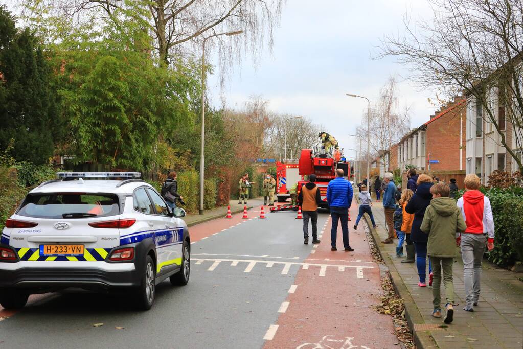 Veel bekijks bij schoorsteenbrand