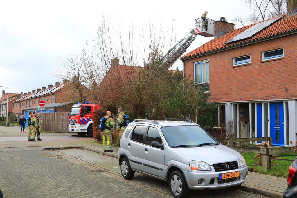 Veel bekijks bij schoorsteenbrand