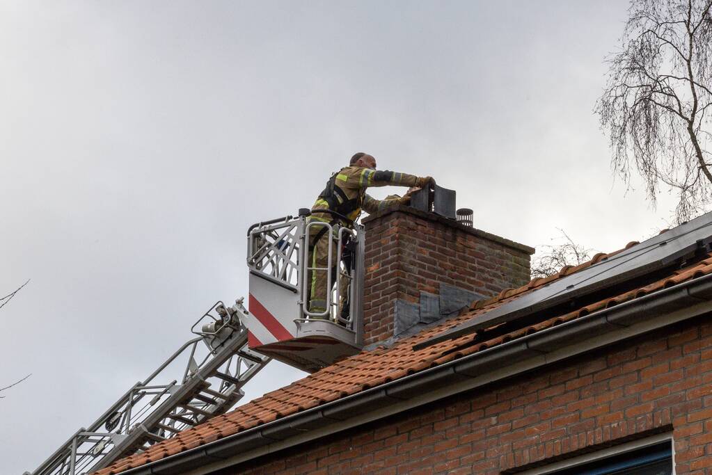 Veel bekijks bij schoorsteenbrand