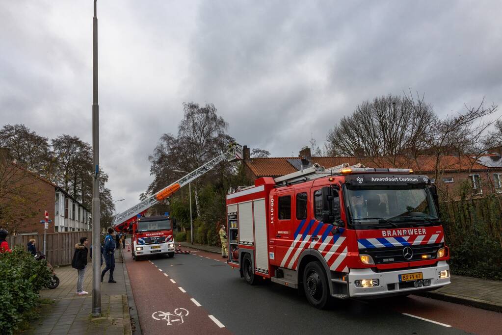 Veel bekijks bij schoorsteenbrand