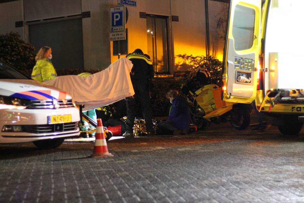 Voetganger met hond aangereden