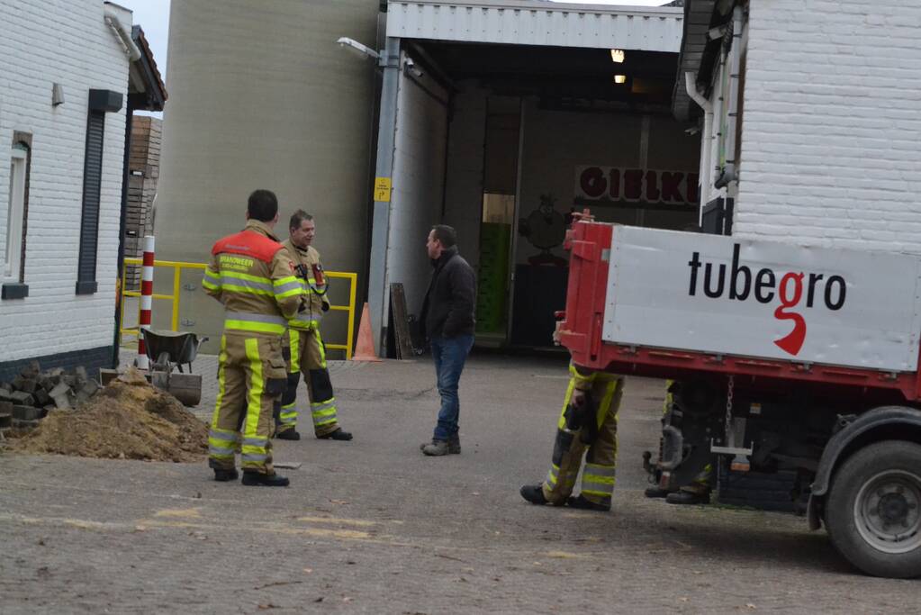 Gasleiding geraakt bij graafwerkzaamheden