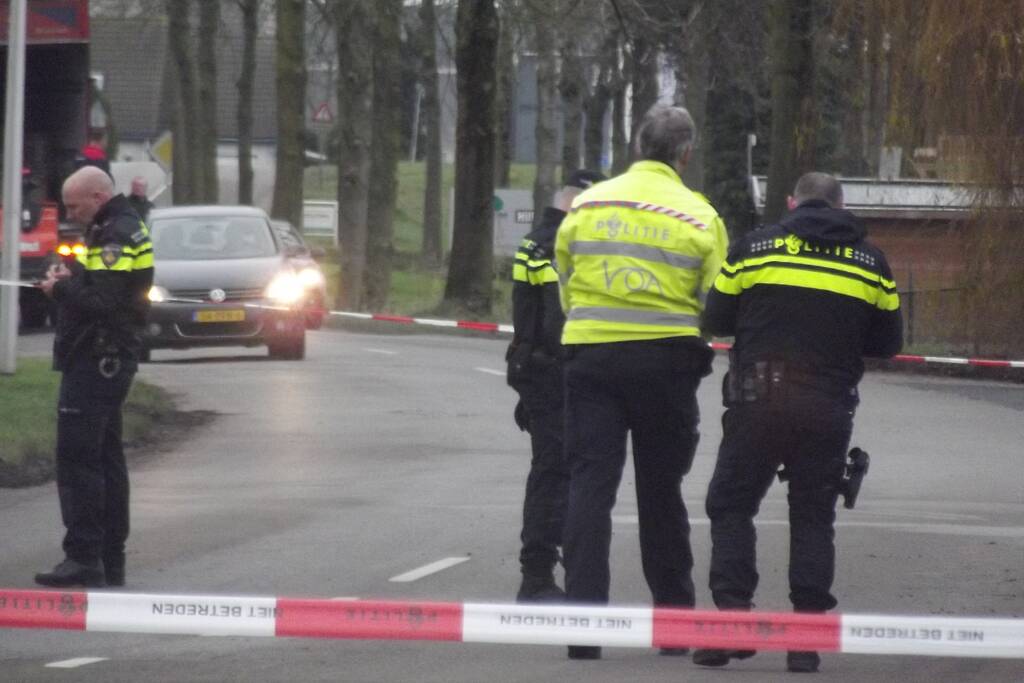 Pick-up truck eindigt tegen boom