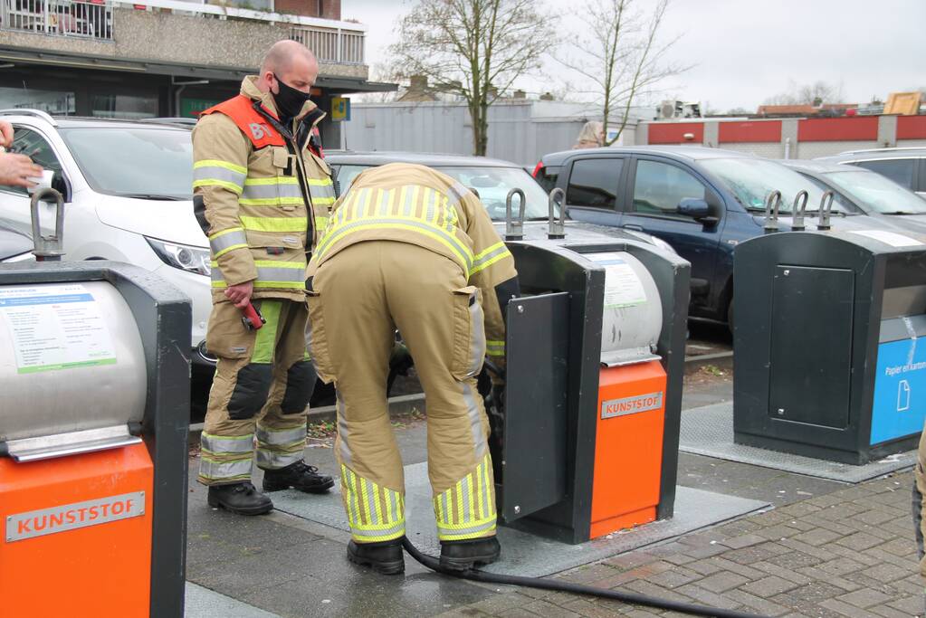 Brand in ondergrondse container