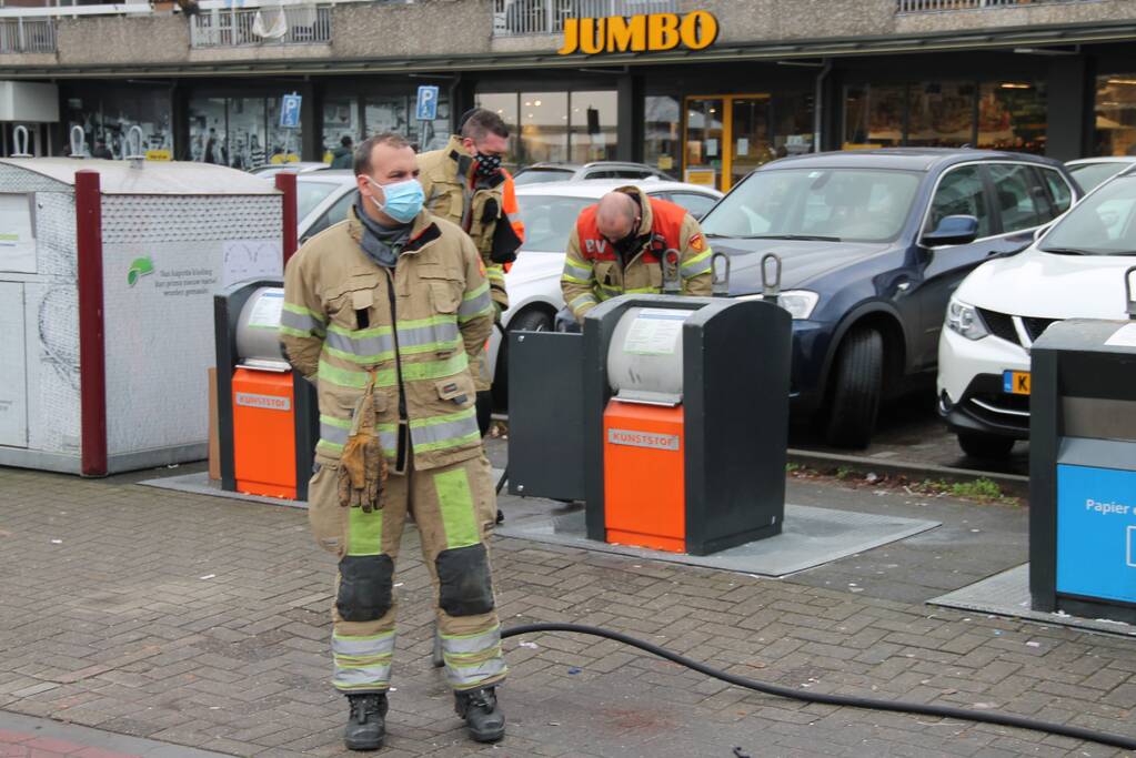 Brand in ondergrondse container