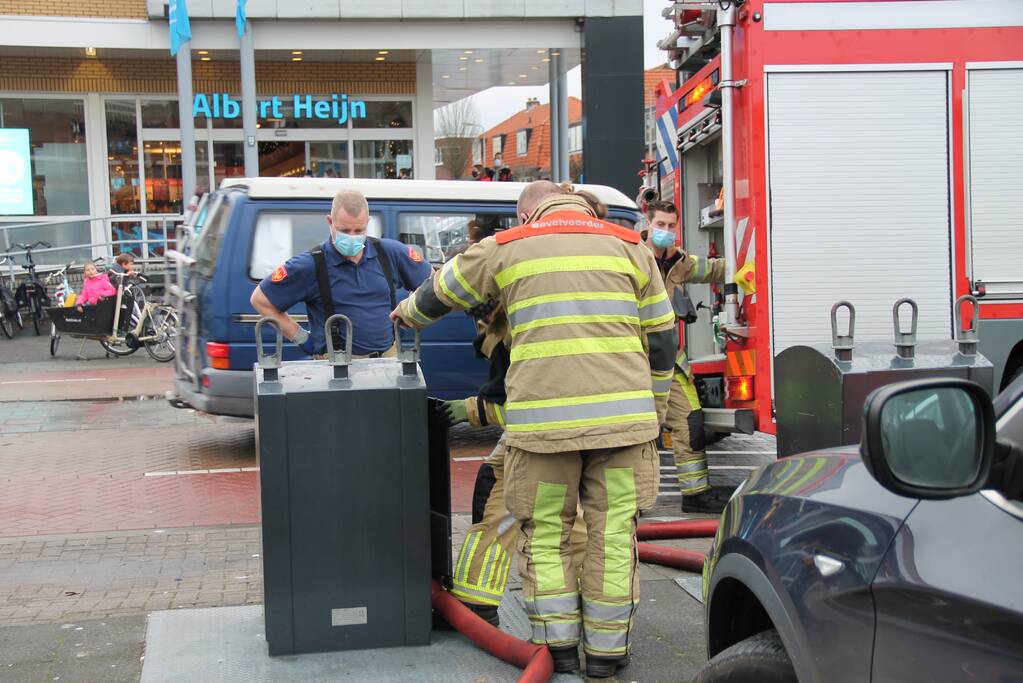 Brand in ondergrondse container