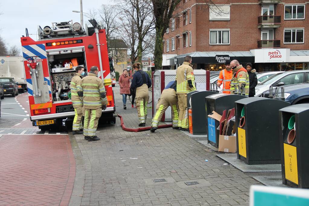 Brand in ondergrondse container