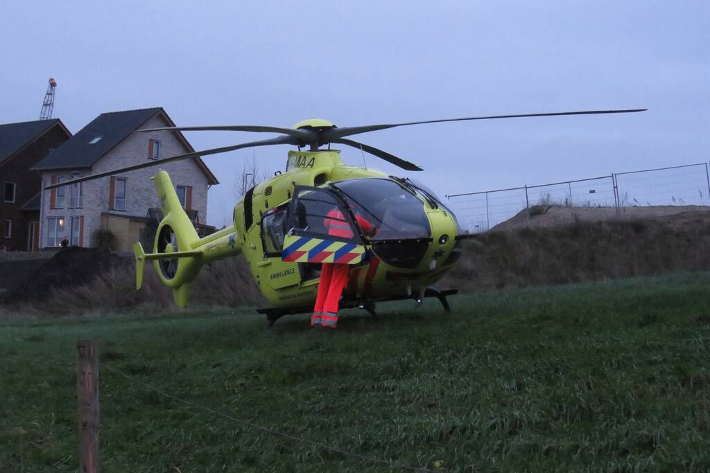Traumahelikopter landt voor incident