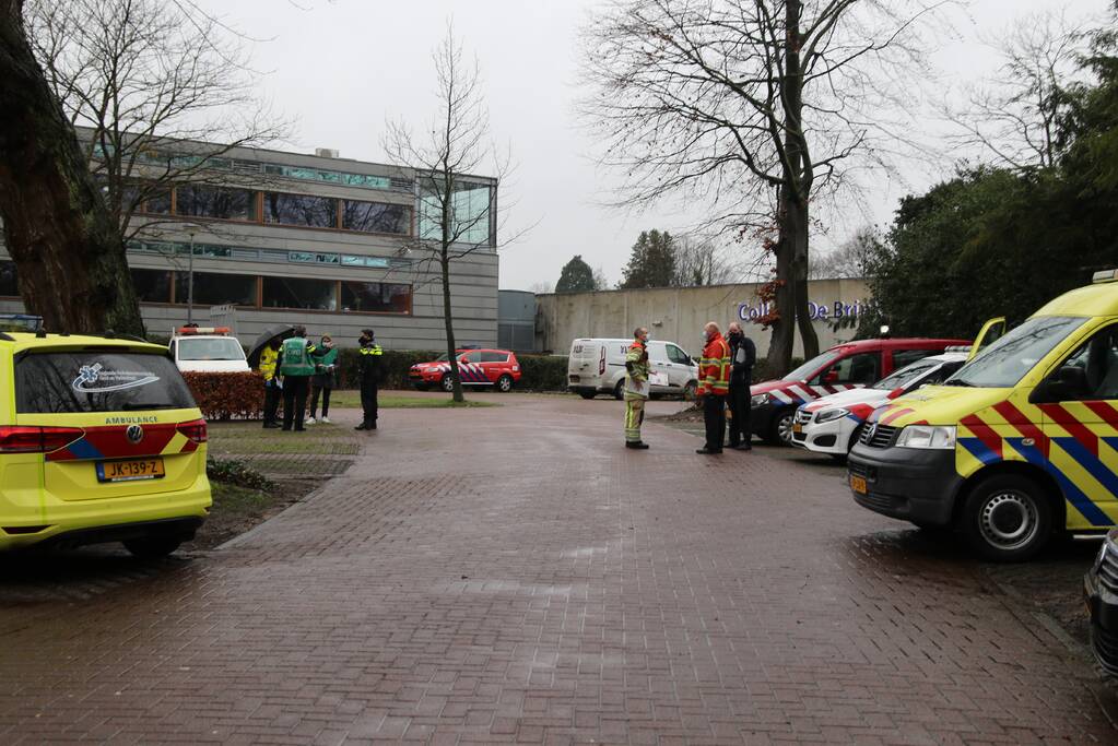 Hulpdiensten houden grootschalige oefening bij College De Brink