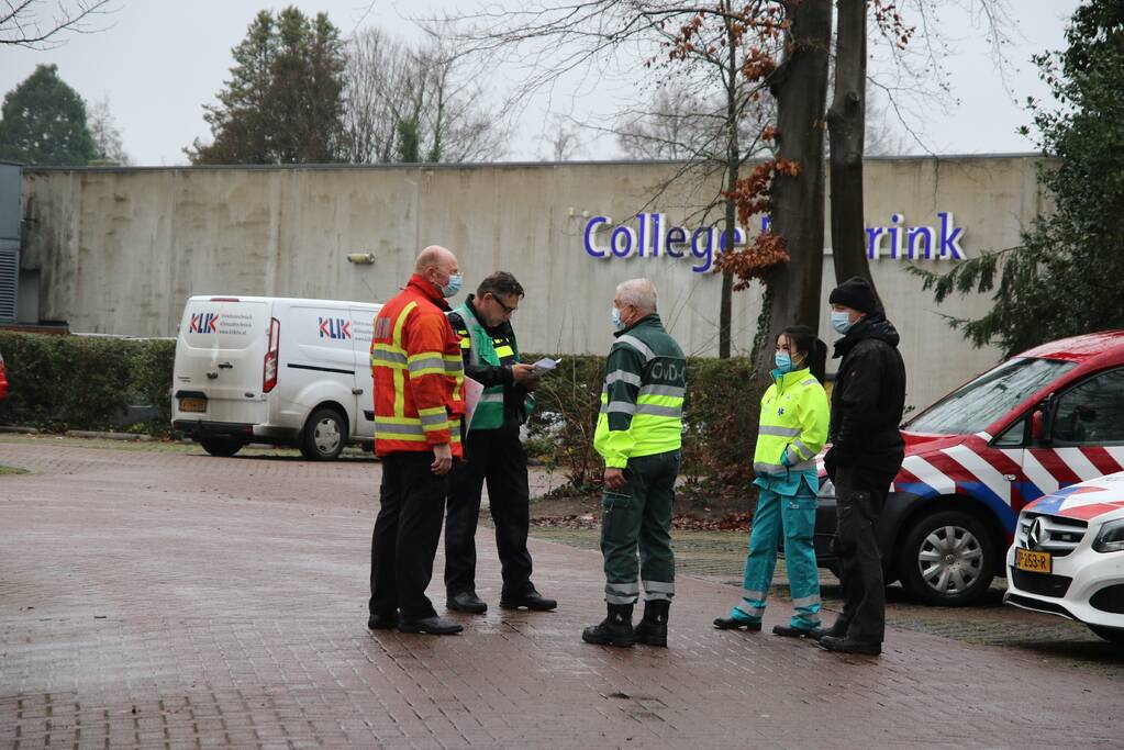 Hulpdiensten houden grootschalige oefening bij College De Brink