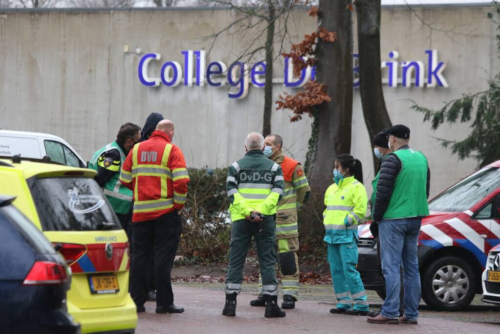 Hulpdiensten houden grootschalige oefening bij College De Brink