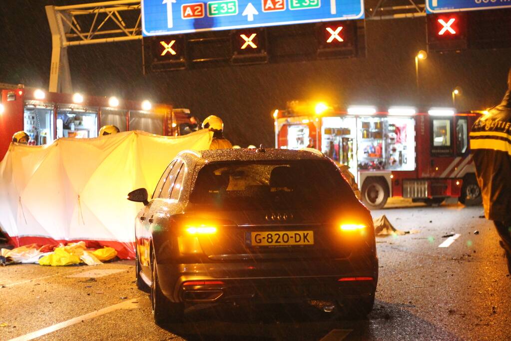 Vrouw omgekomen bij groot ongeval op snelweg