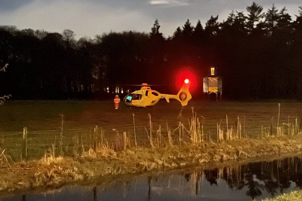 Traumahelikopter geland voor rendez vous