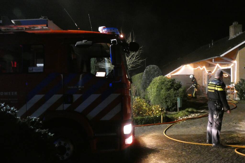 Brand in vrijstaande woning
