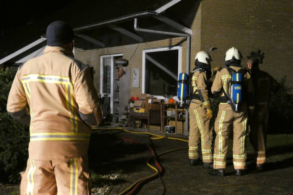 Brand in vrijstaande woning
