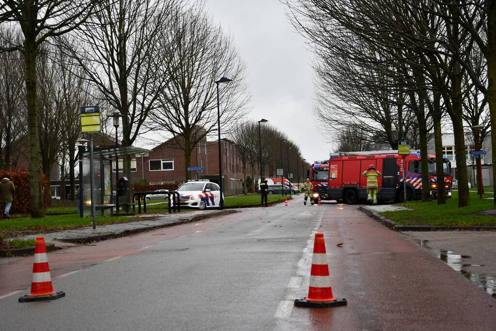 Lek in slang van gasfles zorgt voor gevaarlijke situatie