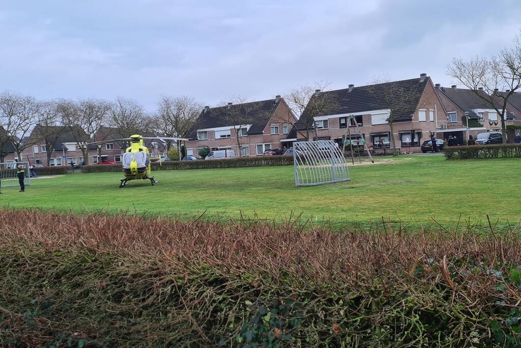 Traumahelikopter geland voor incident