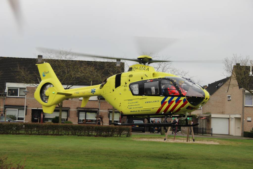 Traumahelikopter geland voor incident