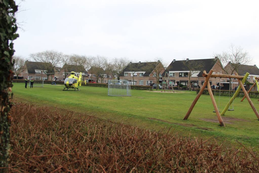 Traumahelikopter geland voor incident