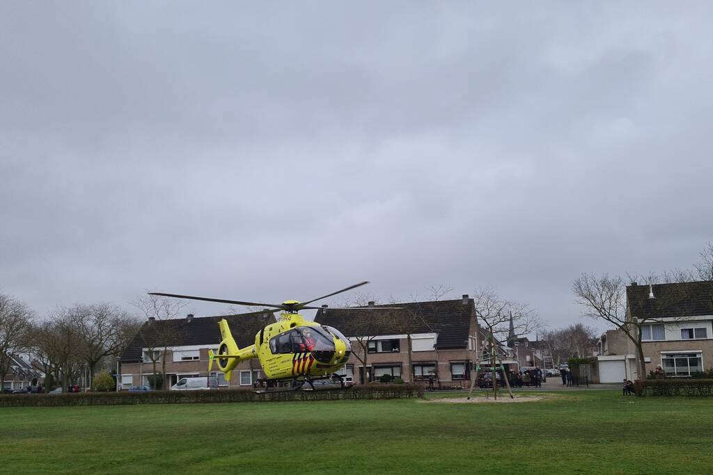 Traumahelikopter geland voor incident