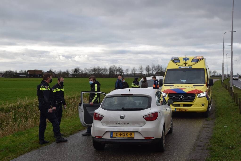 Fietser gewond naar ziekenhuis door ongeval