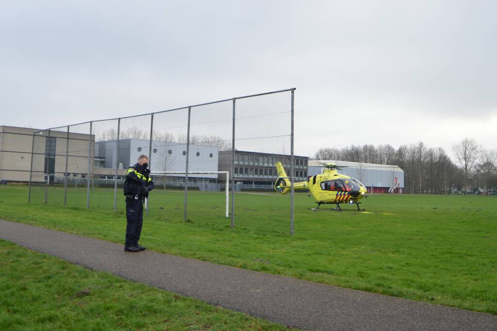 Traumahelikopter landt voor incident