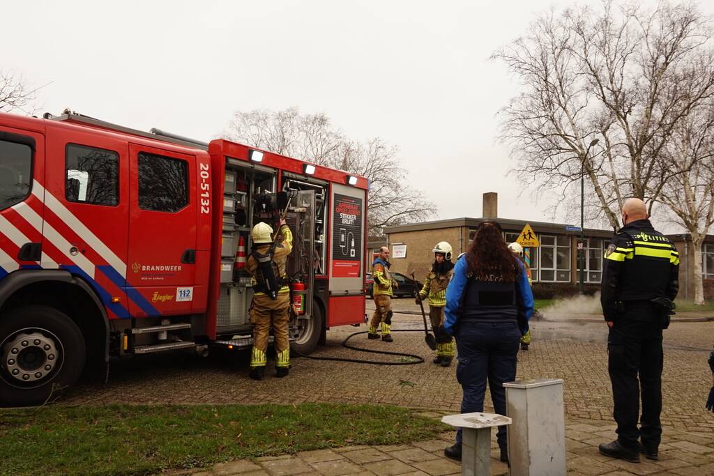 Veel rook bij buitenbrand