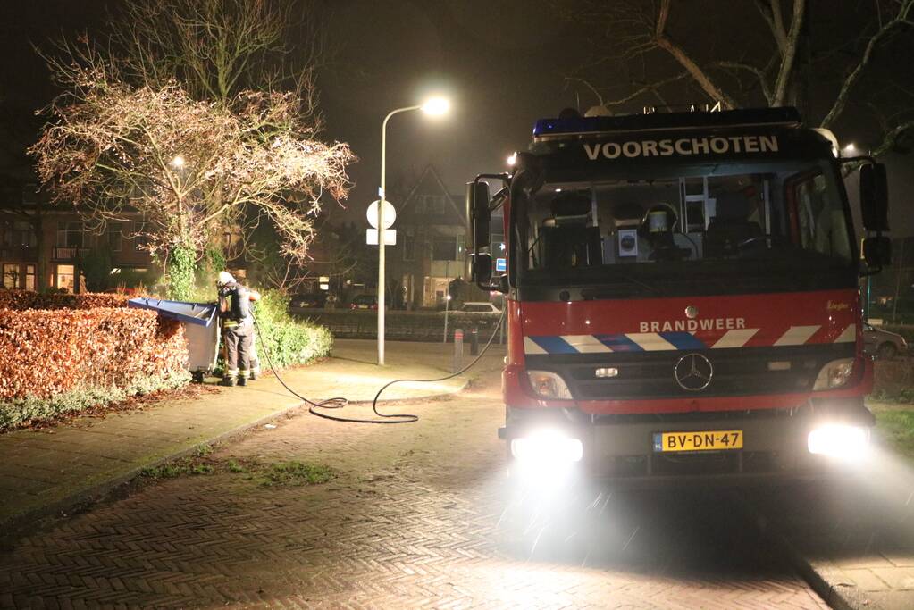 Brand in container snel geblust