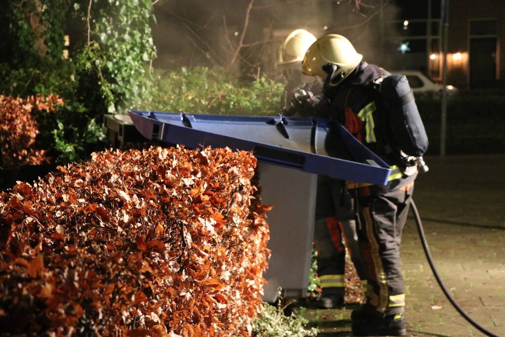 Brand in container snel geblust
