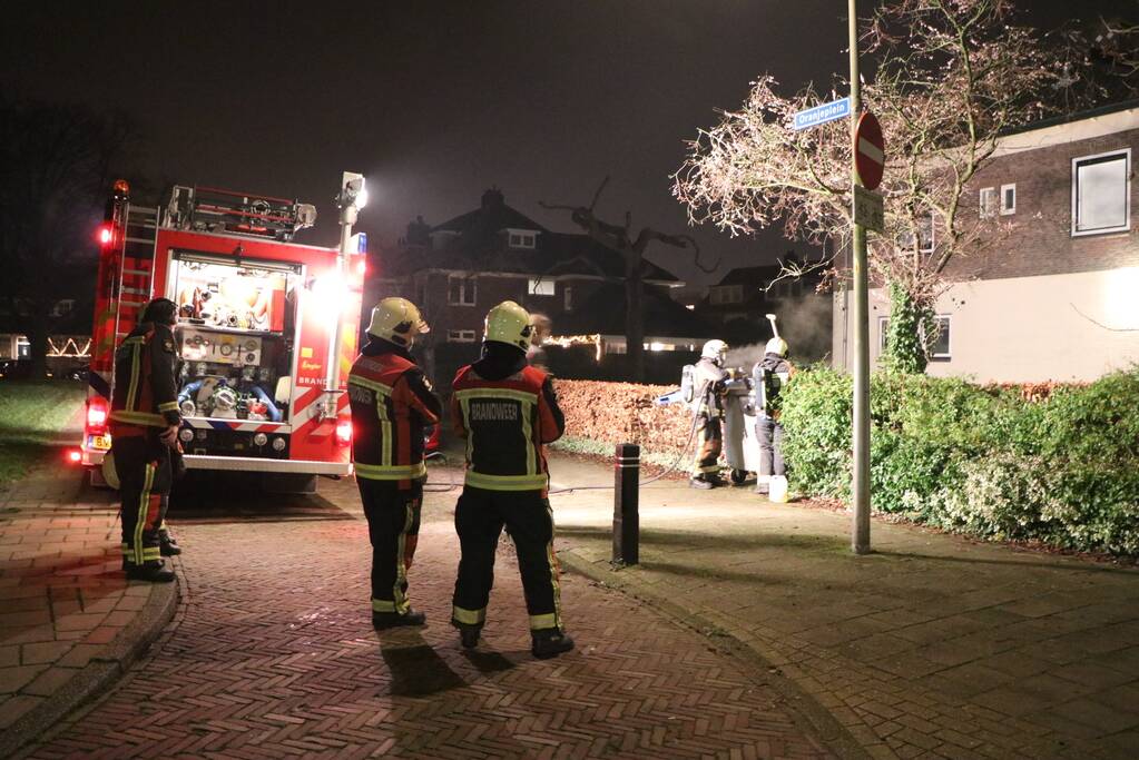 Brand in container snel geblust