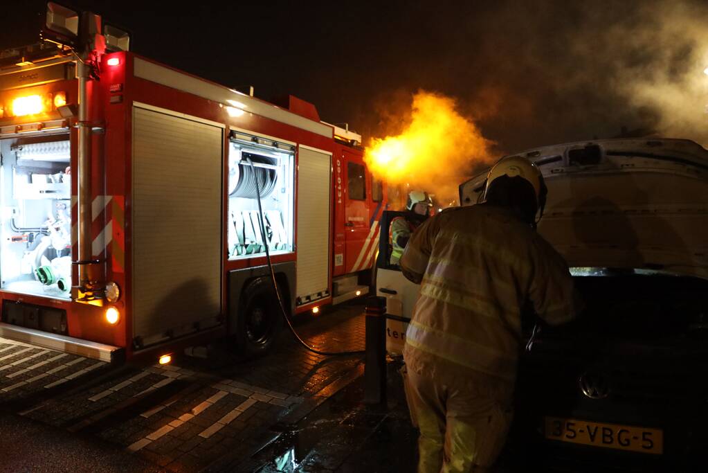 Brand in bestelbus snel onder controle