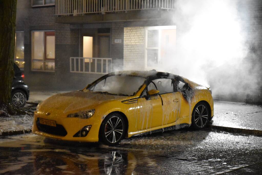 Twee auto's verwoest door brand