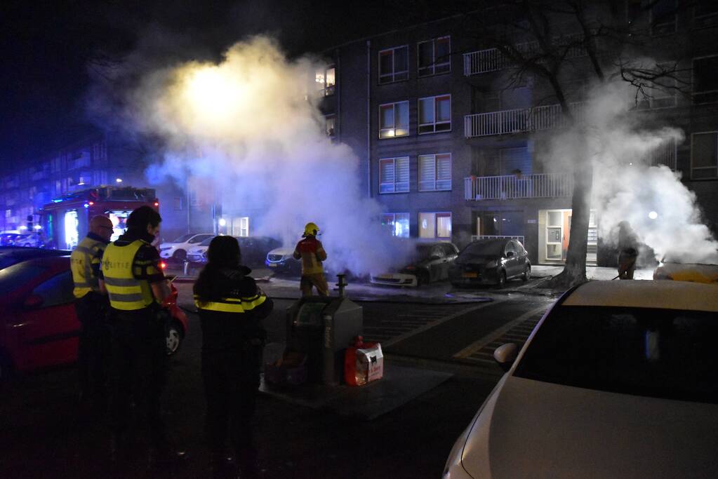 Twee auto's verwoest door brand