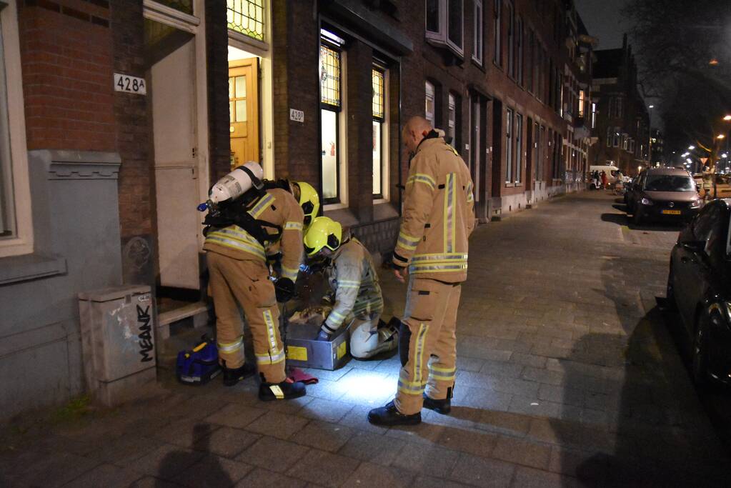 Opgehoopt roet in schoorsteen zorgt voor brand