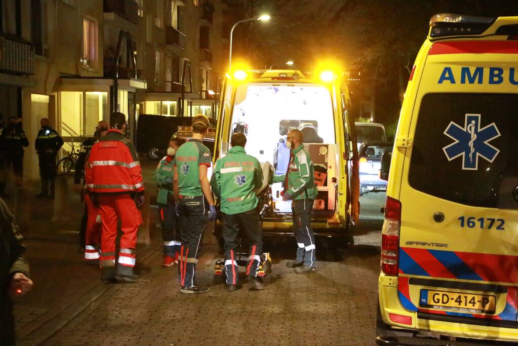 Persoon gewond na val van trap