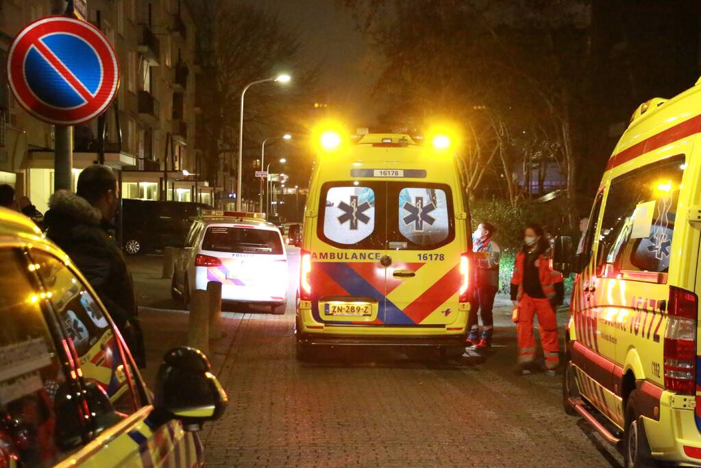 Persoon gewond na val van trap