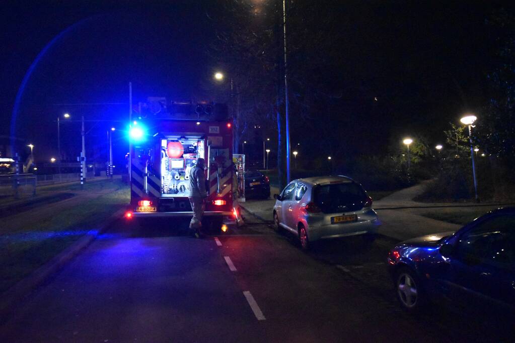 Scooter verwoest door brand