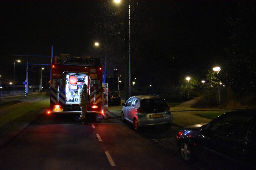 Scooter verwoest door brand