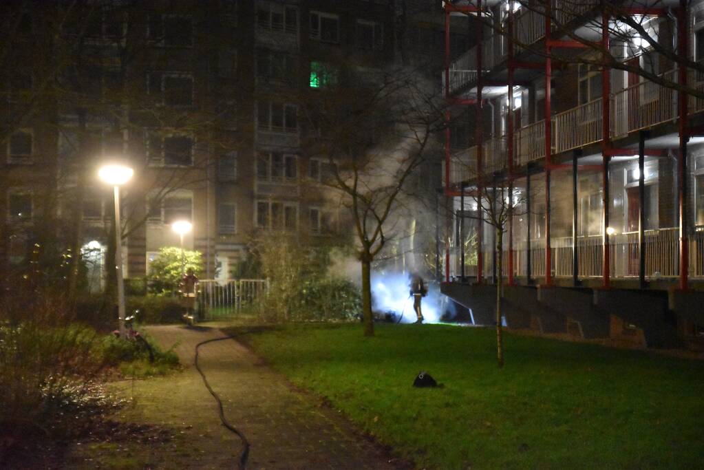 Scooter verwoest door brand
