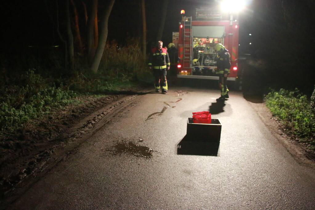 Wegdek gereinigd na brandstoflek