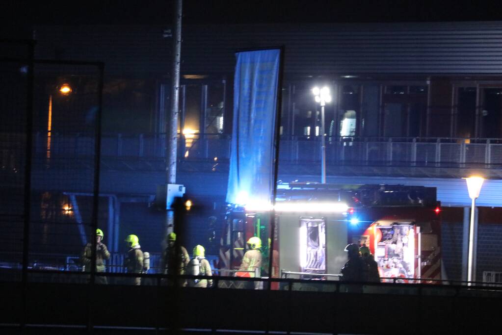 Tribune sportvereniging TOGB in brand