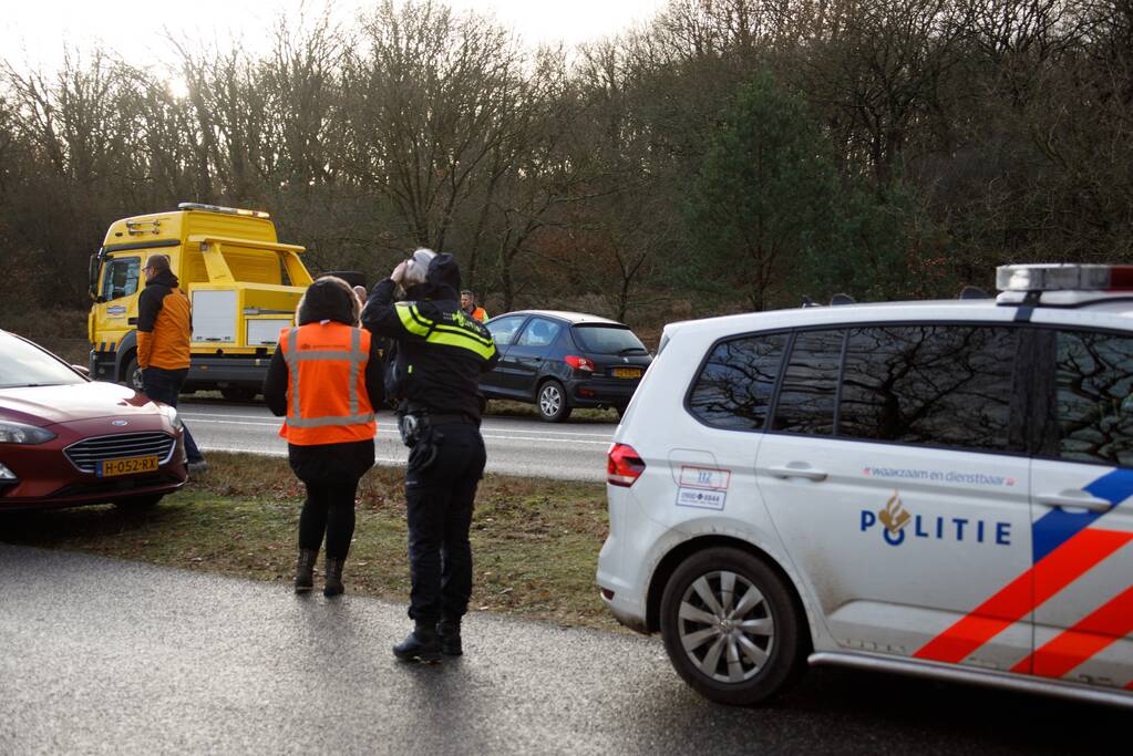 Meerdere voertuigen betrokken bij kop-staartbotsing