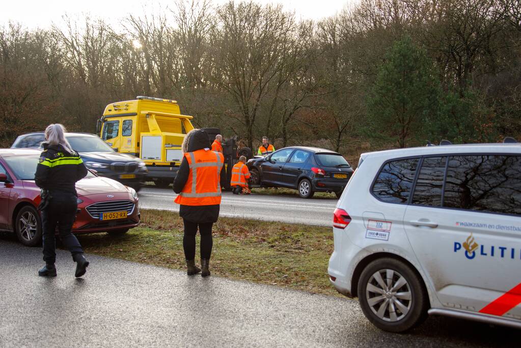 Meerdere voertuigen betrokken bij kop-staartbotsing